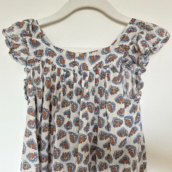 Darling Doen Kids Dress, Sea salt Bedford Paisley